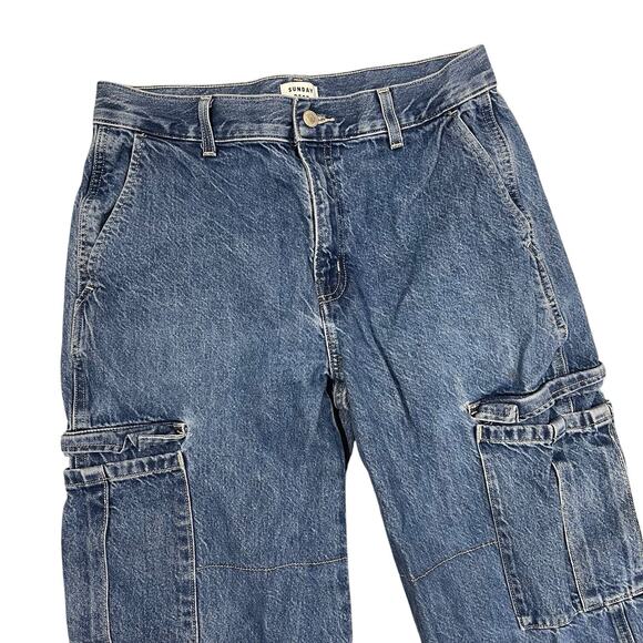 Sunday Best Cargo Jeans Denim Size 10 Blue Jeans - Picture 2 of 13